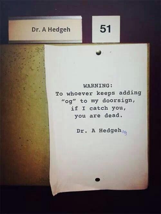 Illustration for article titled A Warning From Dr. Hedgeh & Miscellany